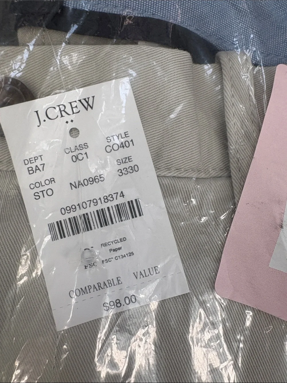 J. Crew Men's Chino Pants - Light Beige